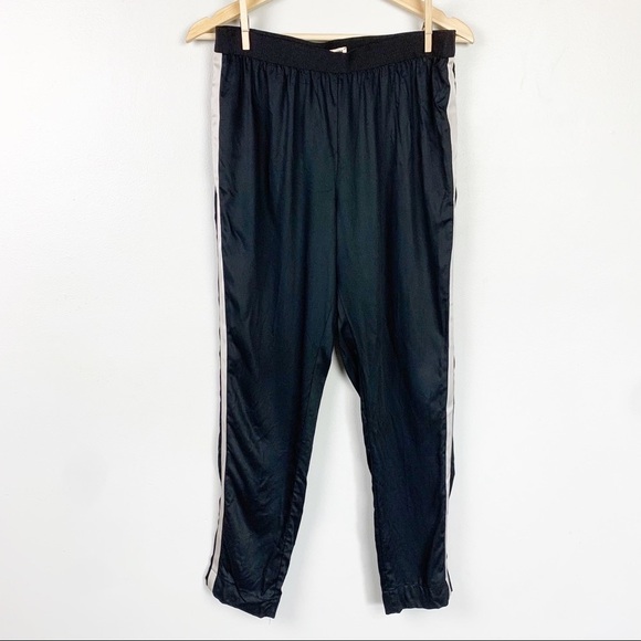 L'AGENCE Tuxedo Stripe Elastic Waist Pull On Joggers Pants Slim Leg Pockets XS - Picture 1 of 12